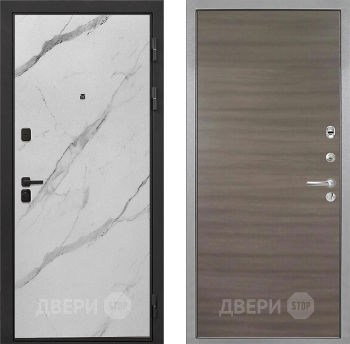 Дверь Интекрон (INTECRON) Профит Black Мрамор Арктик Гладкая Дуб тоскано поперечный в Яхроме