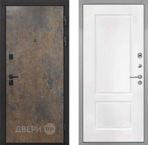 Дверь Интекрон (INTECRON) Профит Black Гранж КВ-2 Белый матовый в Яхроме