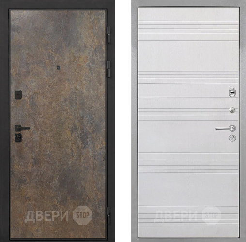 Дверь Интекрон (INTECRON) Профит Black Гранж ФЛ-316 Белый ясень в Яхроме