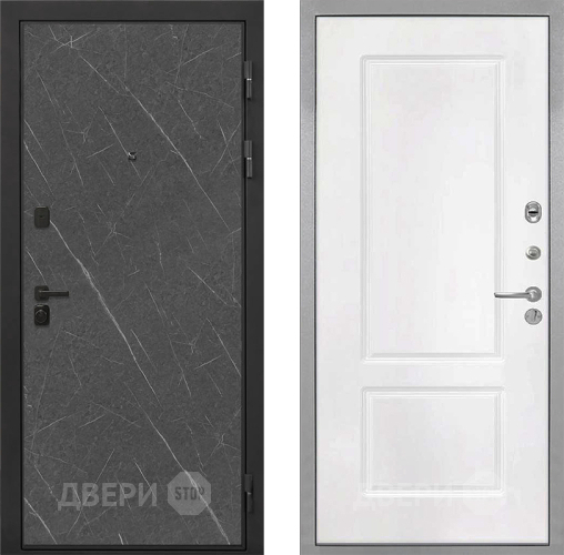 Дверь Интекрон (INTECRON) Профит Black Гранит Лава Оникс КВ-2 Белый матовый в Яхроме