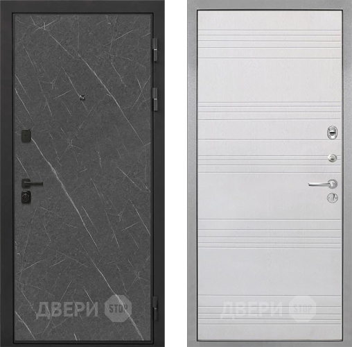 Входная металлическая Дверь Интекрон (INTECRON) Профит Black Гранит Лава Оникс ФЛ-316 Белый ясень в Яхроме