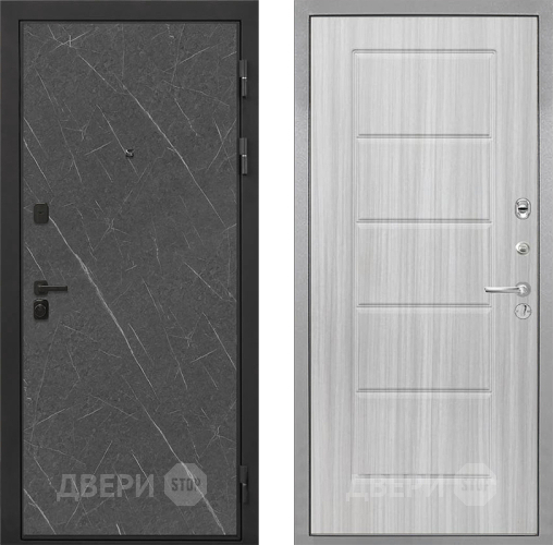Входная металлическая Дверь Интекрон (INTECRON) Профит Black Гранит Лава Оникс ФЛ-39 Сандал белый в Яхроме
