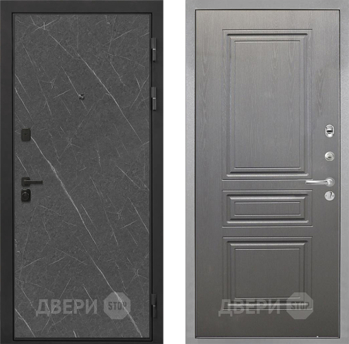 Входная металлическая Дверь Интекрон (INTECRON) Профит Black Гранит Лава Оникс ФЛ-243 Графит вуд дуб в Яхроме