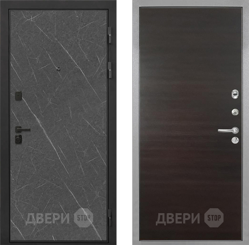 Входная металлическая Дверь Интекрон (INTECRON) Профит Black Гранит Лава Оникс Гладкая Эковенге поперечный в Яхроме