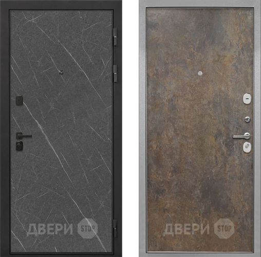 Входная металлическая Дверь Интекрон (INTECRON) Профит Black Гранит Лава Оникс Гладкая Гранж в Яхроме