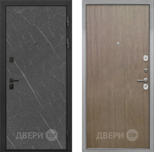 Входная металлическая Дверь Интекрон (INTECRON) Профит Black Гранит Лава Оникс Гладкая шпон Венге коричневый в Яхроме