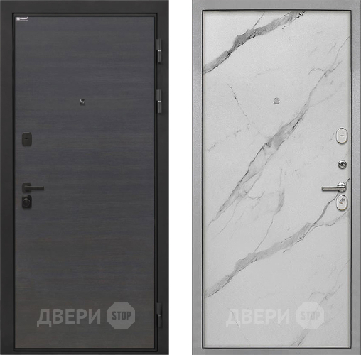 Входная металлическая Дверь Интекрон (INTECRON) Профит Black Эковенге Гладкая Мрамор натуральный арктик в Яхроме