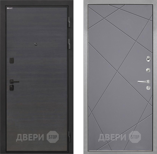 Дверь Интекрон (INTECRON) Профит Black Эковенге Лучи-М Графит софт в Яхроме