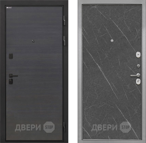 Входная металлическая Дверь Интекрон (INTECRON) Профит Black Эковенге Гладкая Гранит лава оникс в Яхроме
