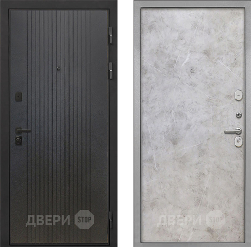 Входная металлическая Дверь Интекрон (INTECRON) Профит Black ФЛ-295 Гладкая Мрамор светлый в Яхроме
