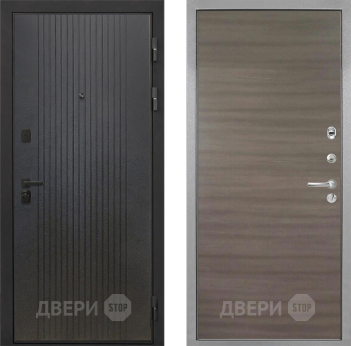 Входная металлическая Дверь Интекрон (INTECRON) Профит Black ФЛ-295 Гладкая Дуб тоскано поперечный в Яхроме