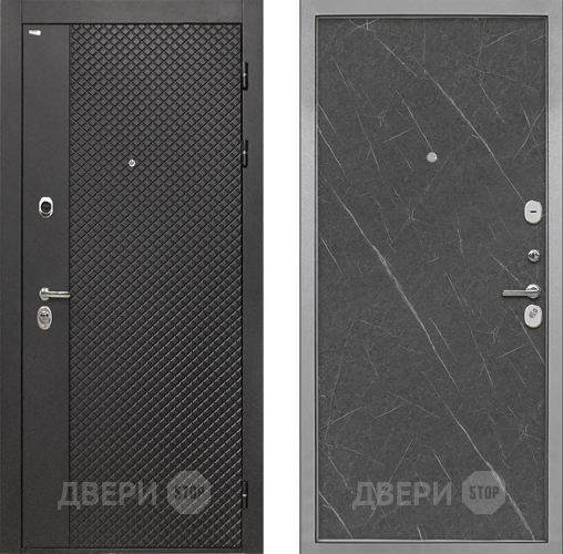 Входная металлическая Дверь Интекрон (INTECRON) Олимпия Black 4К Гладкая Гранит лава оникс в Яхроме