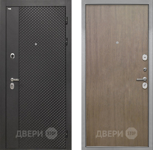 Входная металлическая Дверь Интекрон (INTECRON) Олимпия Black 4К Гладкая шпон Венге коричневый в Яхроме