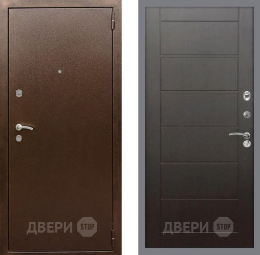 Входная металлическая Дверь Рекс (REX) 1А Медный Антик Сити Венге в Яхроме