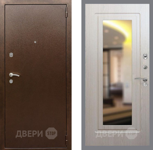 Дверь Рекс (REX) 1А Медный Антик FLZ-120 Беленый дуб в Яхроме
