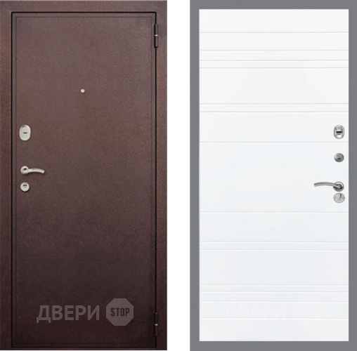 Дверь Рекс (REX) 2 Медный Антик Line Силк Сноу в Яхроме