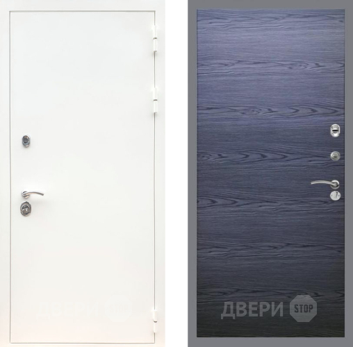 Входная металлическая Дверь Рекс (REX) 5 Белая Шагрень GL Дуб тангенальный черный в Яхроме