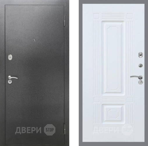 Дверь Рекс (REX) 2А Серебро Антик FL-2 Силк Сноу в Яхроме