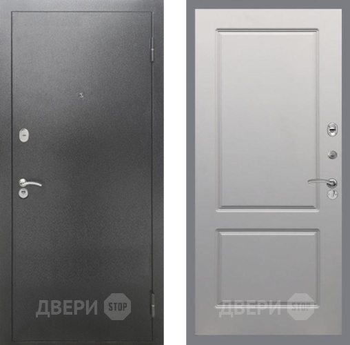 Дверь Рекс (REX) 2А Серебро Антик FL-117 Грей софт в Яхроме
