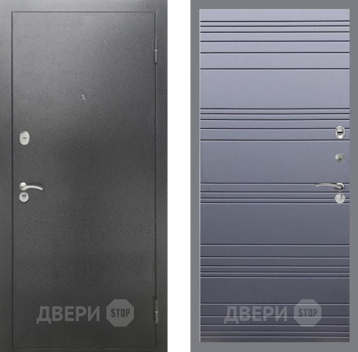Дверь Рекс (REX) 2А Серебро Антик Line Силк титан в Яхроме