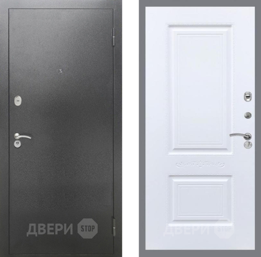 Дверь Рекс (REX) 2А Серебро Антик Смальта Силк Сноу в Яхроме