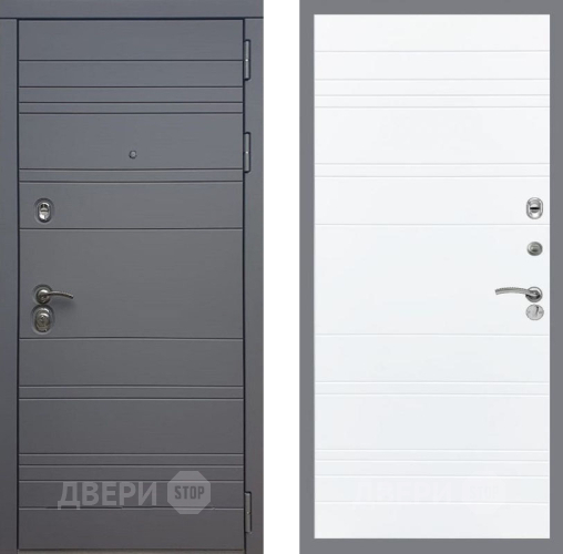 Входная металлическая Дверь Рекс (REX) 14 силк титан Line Силк Сноу в Яхроме