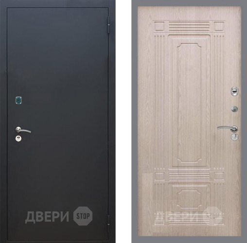 Дверь Рекс (REX) 1A Черный Муар FL-2 Беленый дуб в Яхроме
