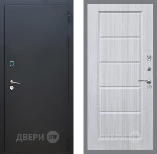 Дверь Рекс (REX) 1A Черный Муар FL-39 Сандал белый в Яхроме