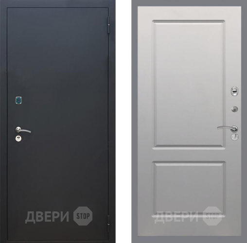 Входная металлическая Дверь Рекс (REX) 1A Черный Муар FL-117 Грей софт в Яхроме