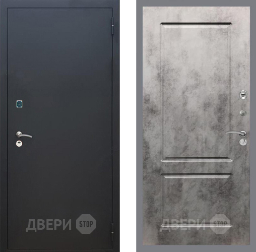 Дверь Рекс (REX) 1A Черный Муар FL-117 Бетон темный в Яхроме