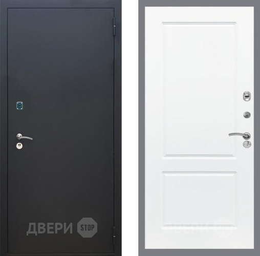 Входная металлическая Дверь Рекс (REX) 1A Черный Муар FL-117 Силк Сноу в Яхроме