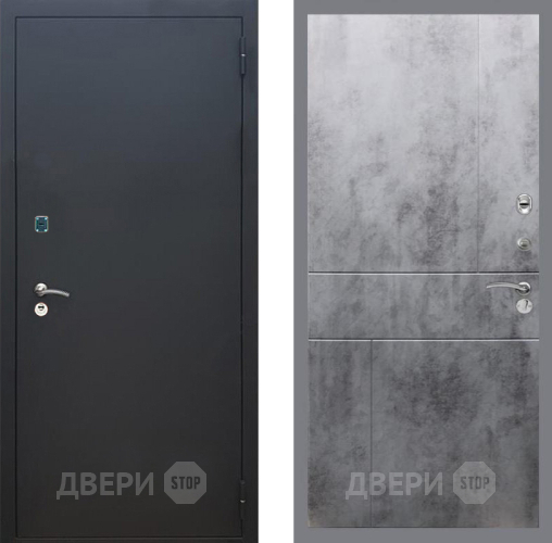 Дверь Рекс (REX) 1A Черный Муар FL-290 Бетон темный в Яхроме