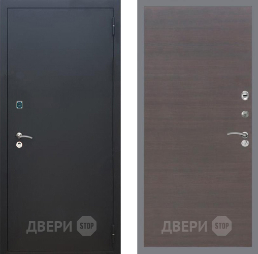 Дверь Рекс (REX) 1A Черный Муар GL венге поперечный в Яхроме