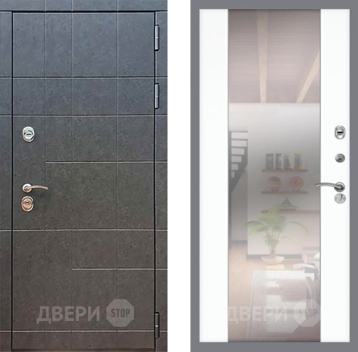 Дверь Рекс (REX) 21 СБ-16 Зеркало Силк Сноу в Яхроме