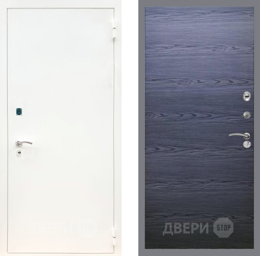 Дверь Рекс (REX) 1А Белая шагрень GL Дуб тангенальный черный в Яхроме