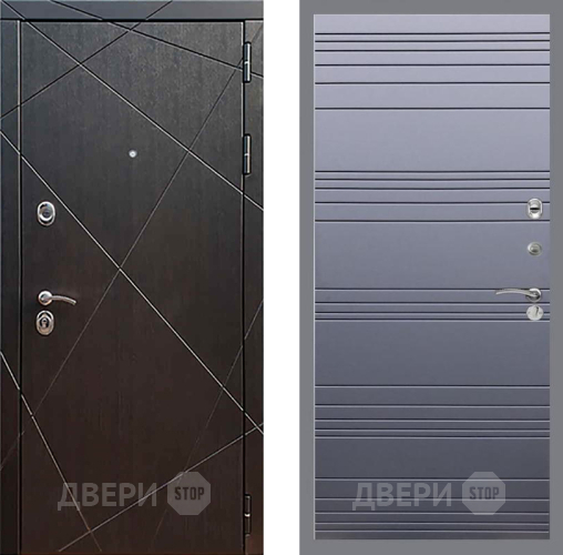Входная металлическая Дверь Рекс (REX) 13 Венге Line Силк титан в Яхроме