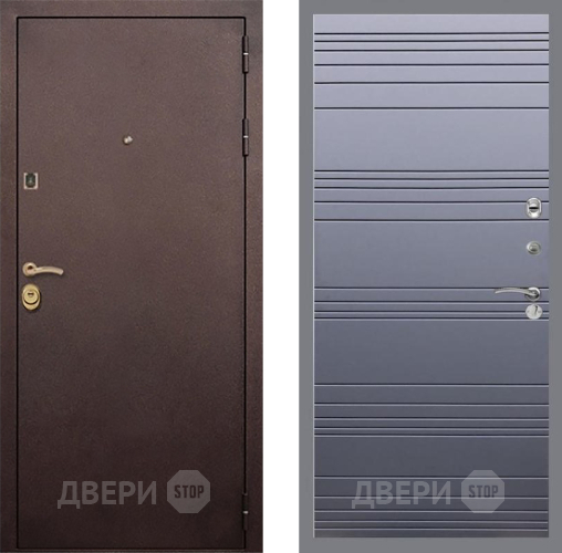 Входная металлическая Дверь Рекс (REX) Лайт 3К Line Силк титан в Яхроме