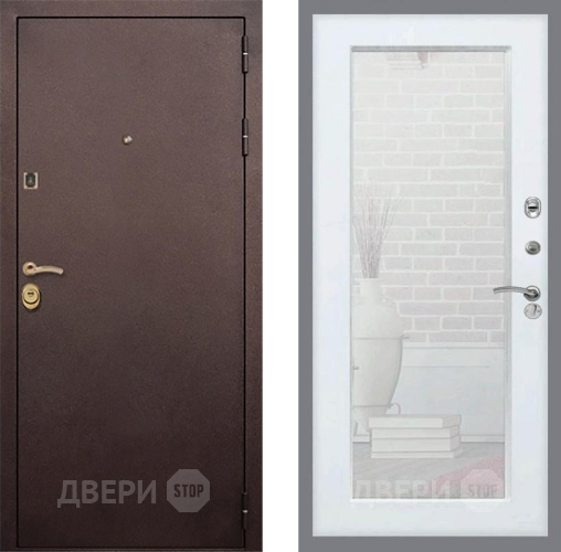 Дверь Рекс (REX) Лайт 3К Зеркало Пастораль Силк Сноу в Яхроме