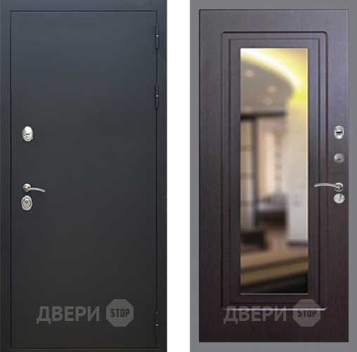 Входная металлическая Дверь Рекс (REX) 5 Черный Муар FLZ-120 Венге в Яхроме