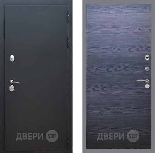 Дверь Рекс (REX) 5 Черный Муар GL Дуб тангенальный черный в Яхроме