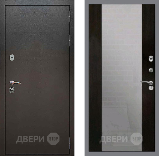 Входная металлическая Дверь Рекс (REX) 5 Серебро Антик СБ-16 Зеркало Венге в Яхроме