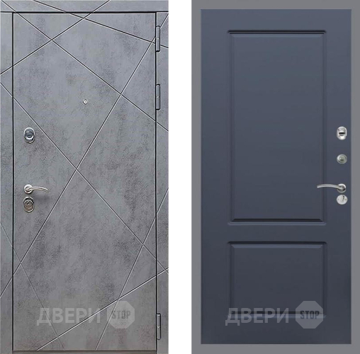 Дверь Рекс (REX) 13 Бетон Темный FL-117 Силк титан в Яхроме
