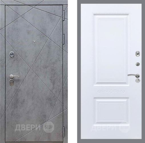 Входная металлическая Дверь Рекс (REX) 13 Бетон Темный Смальта Силк Сноу в Яхроме