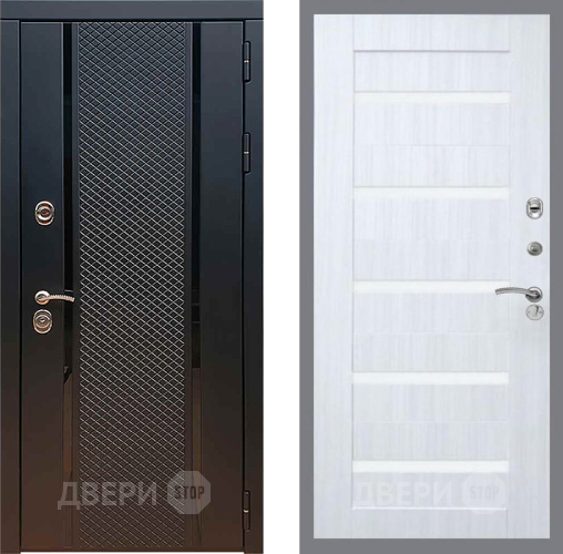 Дверь Рекс (REX) 25 СБ-14 стекло белое Сандал белый в Яхроме