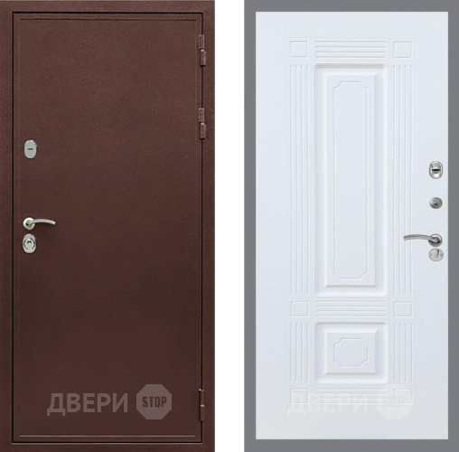 Входная металлическая Дверь Рекс (REX) 5 металл 3 мм FL-2 Силк Сноу в Яхроме