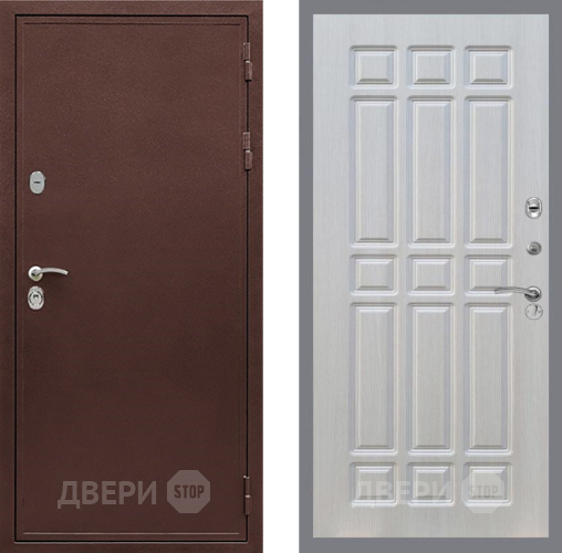 Входная металлическая Дверь Рекс (REX) 5 металл 3 мм FL-33 Лиственница беж в Яхроме