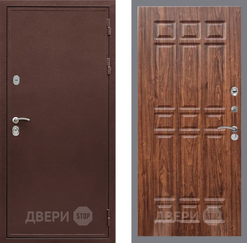 Входная металлическая Дверь Рекс (REX) 5 металл 3 мм FL-33 орех тисненый в Яхроме