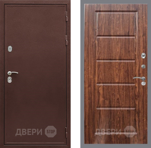 Дверь Рекс (REX) 5 металл 3 мм FL-39 орех тисненый в Яхроме