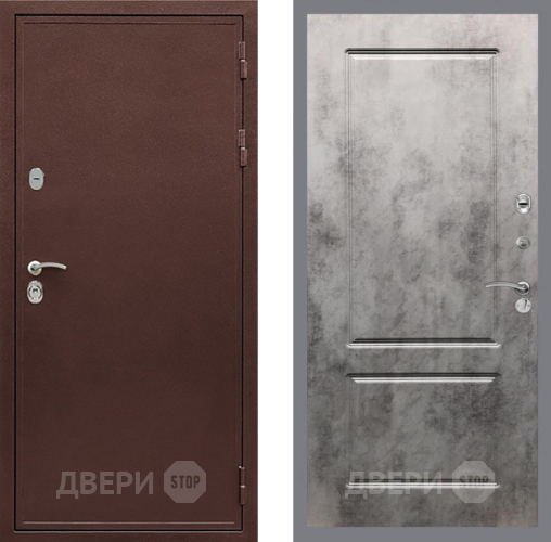 Входная металлическая Дверь Рекс (REX) 5 металл 3 мм FL-117 Бетон темный в Яхроме