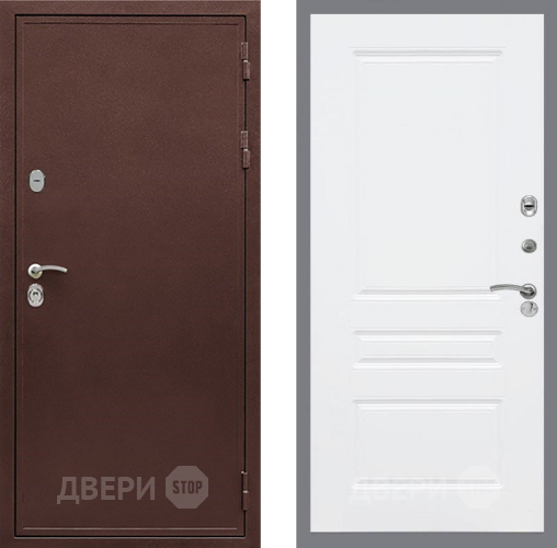 Входная металлическая Дверь Рекс (REX) 5 металл 3 мм FL-243 Силк Сноу в Яхроме